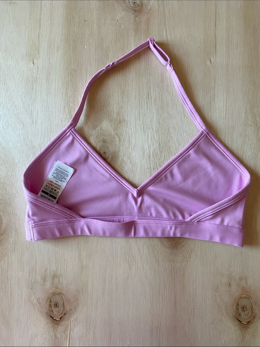 Gymshark Light Pink Halter Minimal Sports Bra - Picture 5 of 6